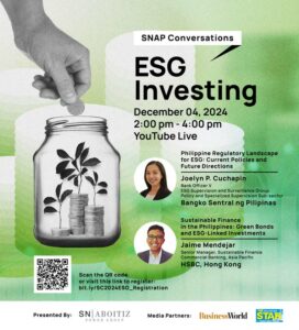 SN Aboitiz Power Group presents SNAP Conversations 2024: ESG Investing