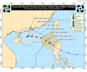 Nika weakens, set to exit PAR by Tuesday afternoon