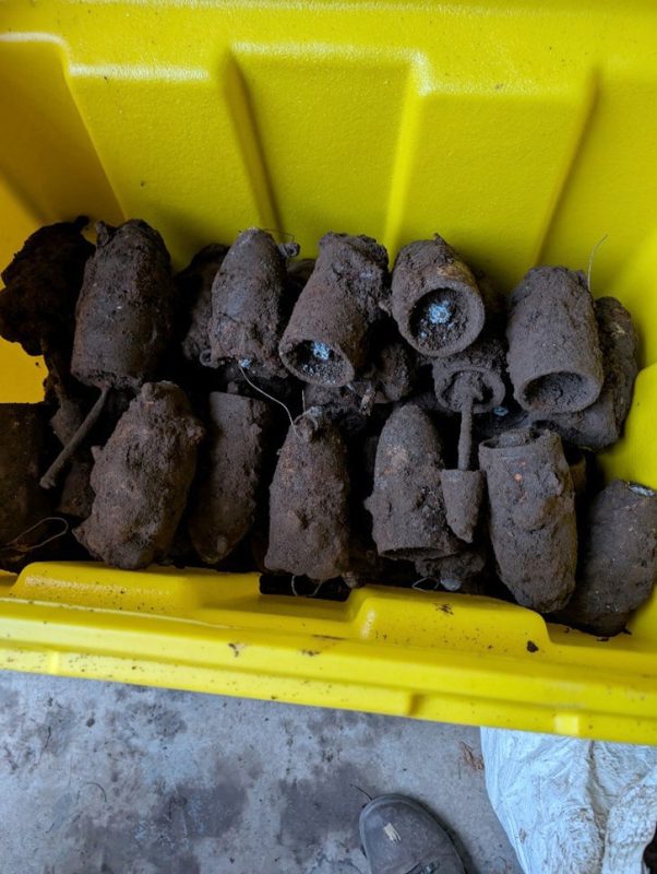 Scores of unexploded World War II bombs discovered under children’s playground