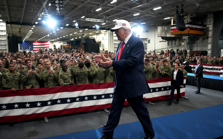 Trump rallies US military’s might, floats armed forces pay raise in address to troops in Japan